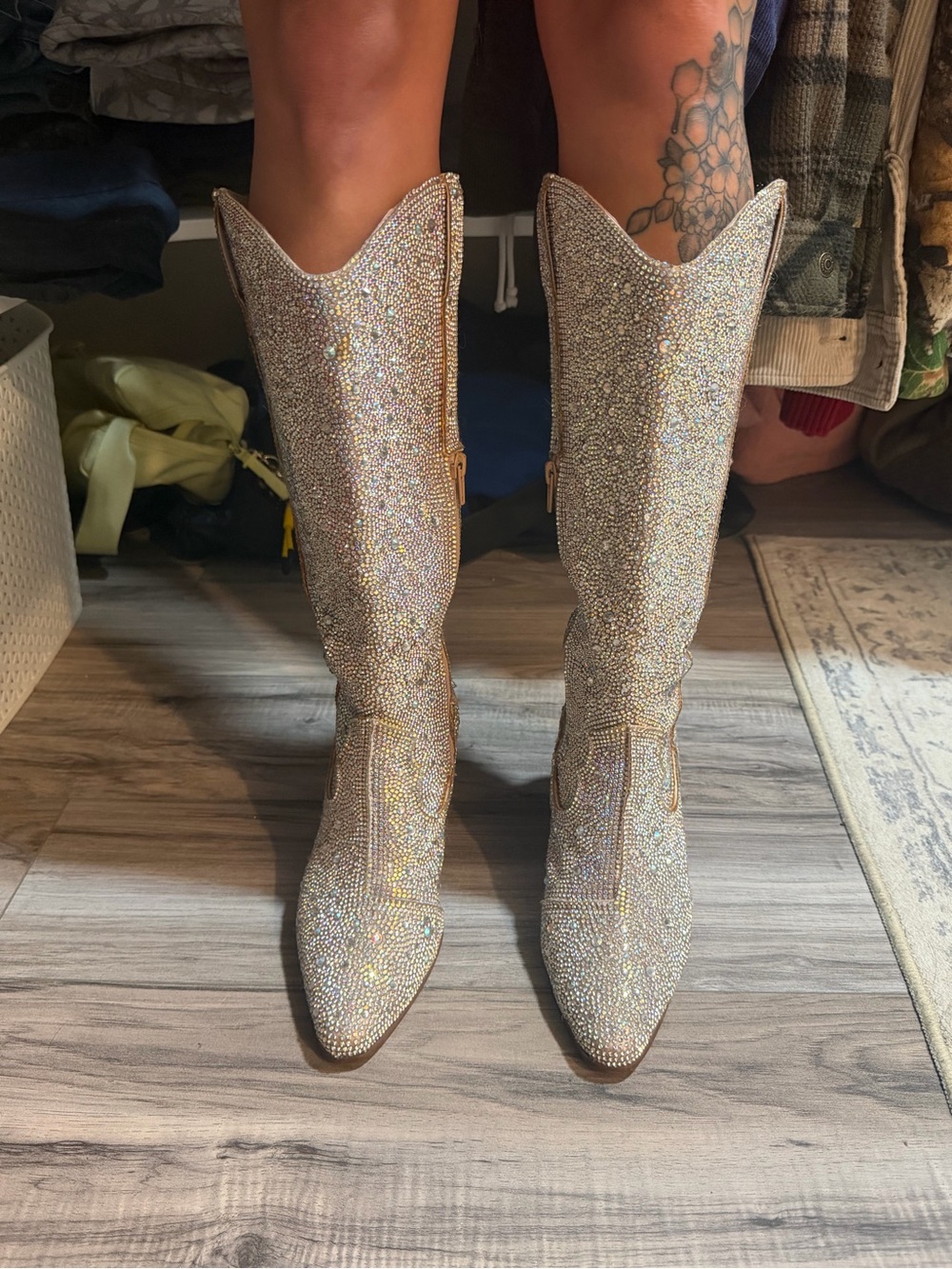 MUMU Matisse Nashville Embellished rhinestone Pointed-Toe US 6M